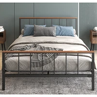 Streamdale Furniture Metal Platform Bed Frame-No Box Spring Needed