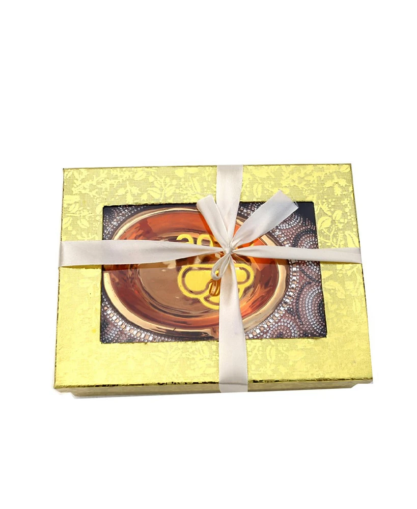 Simplie Fun Chrome Plated Crystal Embellished Ceramic Ashtray