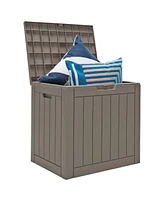 Slickblue 30 Gallon Deck Box Storage Container Seating Tools