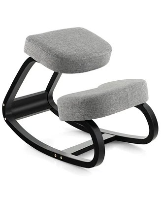 Slickblue Rocking Ergonomic Kneeling Chair with Padded Cushion for Home Office