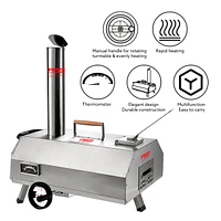 Streamdale Furniture Portable Wood Fired Pizza Oven for Outdoor Cooking