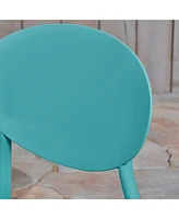 Contemporary Injection-Molded Plastic Outdoor Chairs in Vibrant Hues