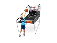 Slickblue Foldable Dual Shot Basketball Arcade Game with Electronic Scoring System