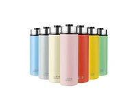 Slickblue 22 Oz Double-walled Insulated Stainless Steel Water Bottle with 2 Lids and Straw