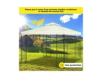 Slickblue 2 Tiers 10 x 10 Feet Patio Gazebo Canopy Tent