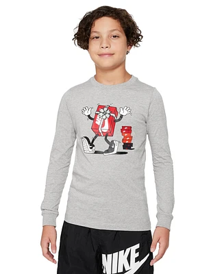 Nike Big Kids Sportswear Printed Long-Sleeve T-Shirt