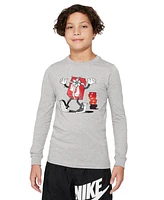 Nike Big Kids Sportswear Printed Long-Sleeve T-Shirt