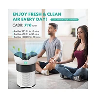 Slickblue Air Purifier with Sleep Mode for Home Office up to 1300 Sq Ft