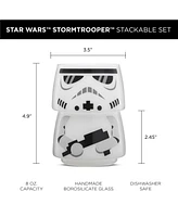 JoyJolt Star Wars Stackable Character Collection Storm Trooper Stackable Glasses - 8 oz