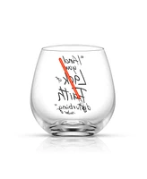 JoyJolt Star Wars Darth Vader Lightsaber Collection 15 oz Stemless Drinking Glass, Set of 2