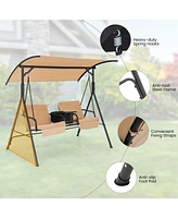 Slickblue Porch Swing Chair with Adjustable Canopy