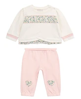 Guess Baby Girl Long Sleeve Top and Pant Set