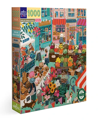 Eeboo Piece Love English Green Market Puzzle Set