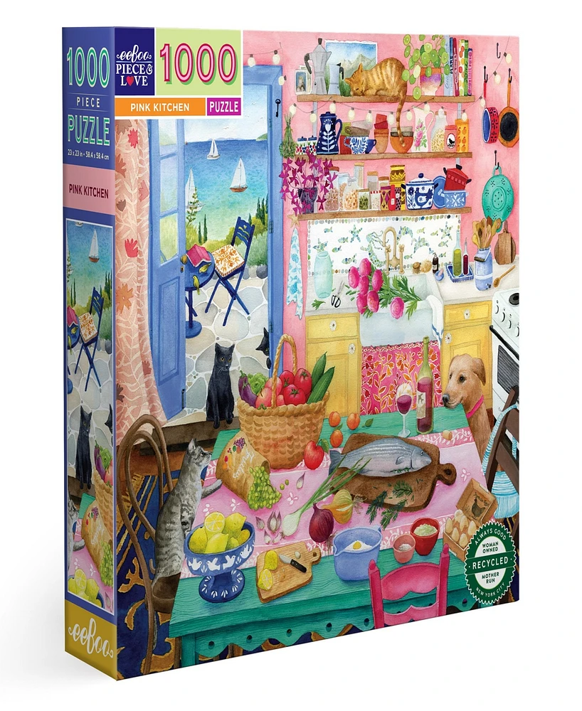 Eeboo Piece Love Pink Kitchen Puzzle Set