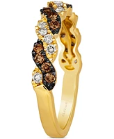 Le Vian Nude Diamond & Chocolate Diamond Twist Ring (1/2 ct. t.w.) in 14k Gold