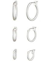 Anne Klein 3-Pc. Set Extra-Small & Small Hoop Earrings