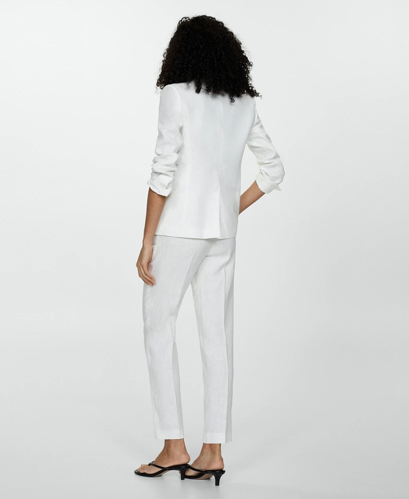 Mango Women's Linen Suit Pants