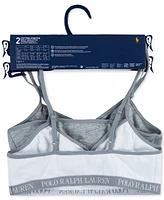 Polo Ralph Lauren Big Girls Bralettes, Pack of 2