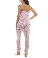 Roudelain Women's 2-Pc. Dosey Ditsy Pointelle Pajamas Set