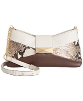 I.n.c. International Concepts Rebecc Snake Colorblock Medium Clutch Crossbody, Created for Macy's