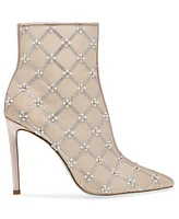 Betsey Johnson Women's Lark Mesh Embellished Stiletto Booties