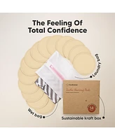 KeaBabies Maternity 14pk Soothe Reusable Nursing Pads for Breastfeeding, 4-Layers Organic Breast Pads, Washable Nipple