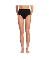 Lands' End Women's Sculpting Suit Chlorine Resistant Targeted Control Retro High Waisted Bikini Swim Bottoms