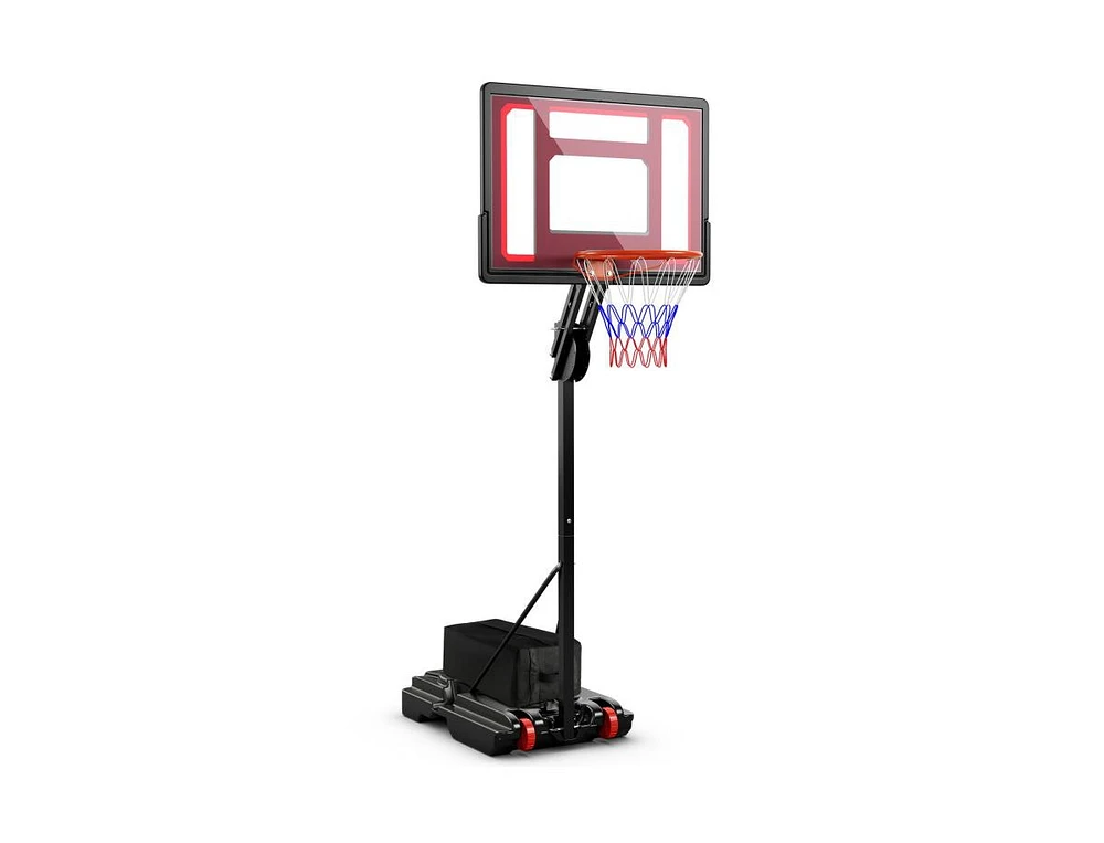 Slickblue Basketball Hoop with 5-10 Feet Adjustable Height for Indoor Outdoor