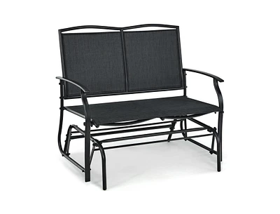 Slickblue Iron Patio Rocking Chair for Outdoor Backyard and Lawn