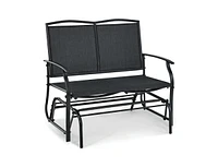 Slickblue Iron Patio Rocking Chair for Outdoor Backyard and Lawn