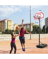 Slickblue Height Adjustable Basketball Hoop with 2 Nets and Fillable Base