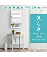 Sugift 27.5" H Wall Hanging Bathroom Storage Cabinet