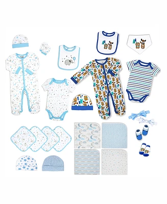 Tendertyme 24 Piece Baby Boys Elephants and Woodland Moose Infant Apparel Layette Gift Set