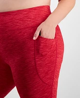 Id Ideology Plus High Rise Spacedye 7/8 Leggings, Created for Macy's