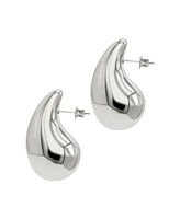 Adornia Silver Tarnish Resistant Teardrop Sculptural Stud Earrings