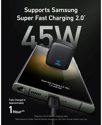 Anker 45W Usb C Super Fast 313 Charger, Foldable