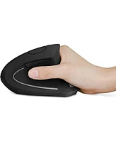 Anker 2.4G Wireless Vertical Ergonomic Optical Mouse, 800 / 1200 /1600DPI, 5 Buttons - Black