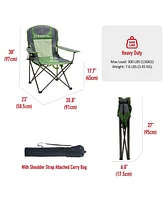 Mondawe Outdoor Metal Frame Folding Beach Lounge Chair with Side Pocket