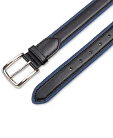 Club Room Men's Canvas Overlay Belt, Created for Macy's