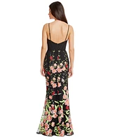 Dress the Population Women's Giovanna Floral-Embroidered Dress