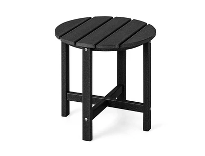 Slickblue 18 Inch Round Weather-Resistant Adirondack Side Table