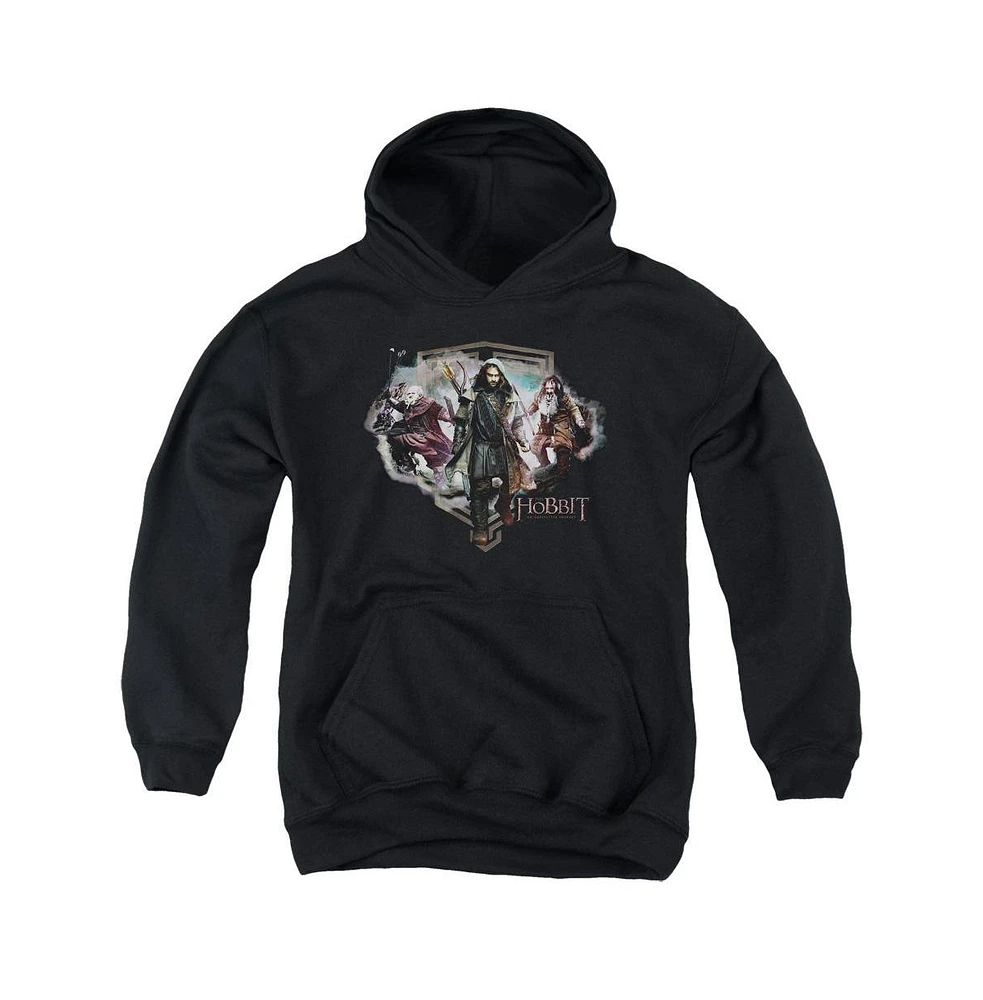 The Hobbit Boys Youth Three Dwarves Pull Over Hoodie / Hooded Sweatshirt