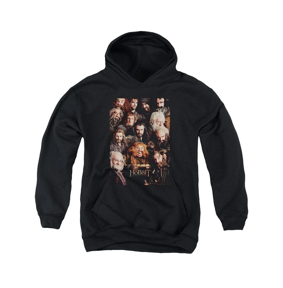 The Hobbit Boys Youth Dwarves Poster Pull Over Hoodie / Hooded Sweatshirt