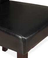 Verona Faux Leather Set of 2 Tufted Parson Chairs