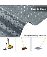 Yescom Garage Floor Mat Roll Diamond Car Parking Protect Cover Trailer Pvc 19.5x6.5 Ft