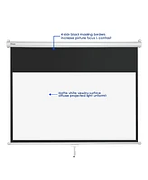 Instahibit 72" 16:9 4K Manual Projection Screen Pull Down Projector Home Movie