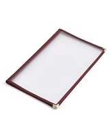 20pc 8.5x14" Menu Cover 4 Page 8 View Reinforce Corner Stitch Restaurant Cafe