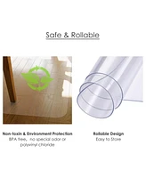 Yescom 48" x 36" Clear Rectangle Pvc Floor Mat Protector for Hard Wood Floor Home Office Chairs