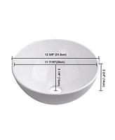 12" Vessel Sink Above Counter Washing Basin Bathroom Porcelain Sink with Drain Counter Top