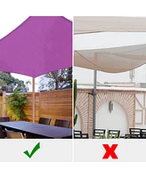 Yescom 10x8 Ft 97% Uv Block Rectangle Hdpe Sun Shade Sail Heavy Duty Canopy Yard Pool